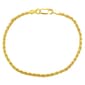 Gold over Sterling Silver Diamond Cut Rope Chain Bracelet - image 1