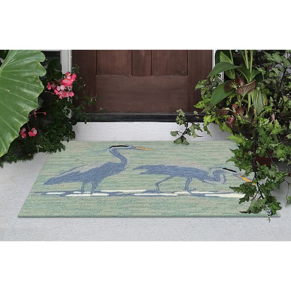 Liora Manne Frontporch Blue Heron Indoor/Outdoor Accent Rug