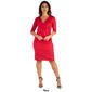 Womens 24/7 Comfort Apparel Draped Knee Length Dress - image 3