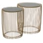 9th & Pike® Gold Metal Contemporary Accent Table - Set of 2 - image 2