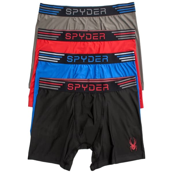 Mens Spyder 4pk. Knit Boxer Briefs - Red - image 