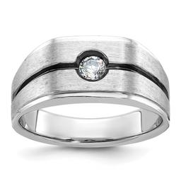 Mens Gentlemens Classics(tm) 14kt. White Gold Natural Diamond Ring