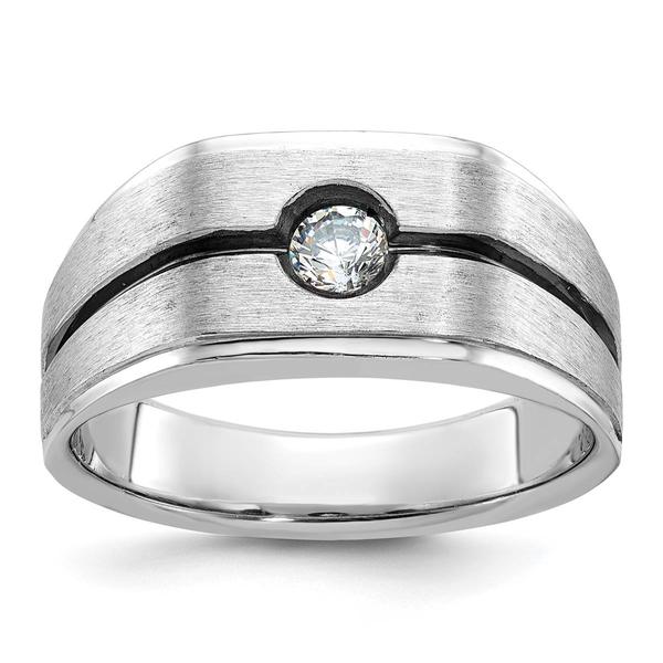 Mens Gentlemens Classics(tm) 14kt. White Gold Natural Diamond Ring - image 