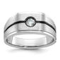 Mens Gentlemens Classics(tm) 14kt. White Gold Natural Diamond Ring - image 1