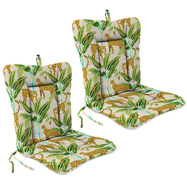 Jordan Manufacturing Set of 2 Enzel Linen Dining Chair Cushions - image 