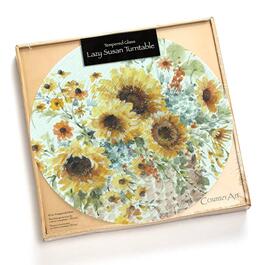 CounterArt13in. Sunflowers Forever Glass Lazy Susan