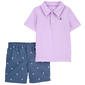 Toddler Boy Carter&#8217;s&#174; Solid Polo & Sailboat Shorts - image 2
