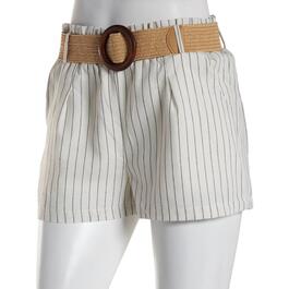Juniors No Comment Madison Paperbag Cotton Shorts