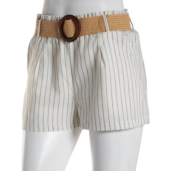 Juniors No Comment Madison Paperbag Cotton Shorts - image 