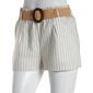 Juniors No Comment Madison Paperbag Cotton Shorts - image 1