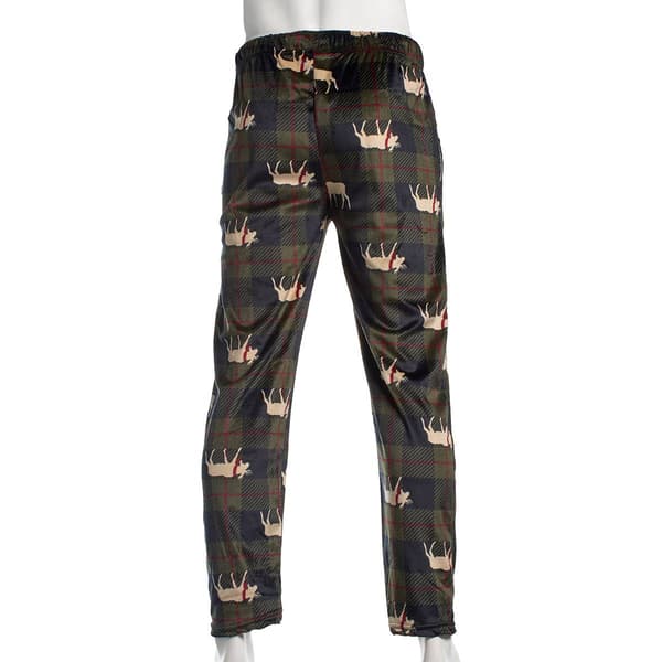 Mens Preswick & Moore&#174; Moose Silky Fleece Lounge Pajama Pants