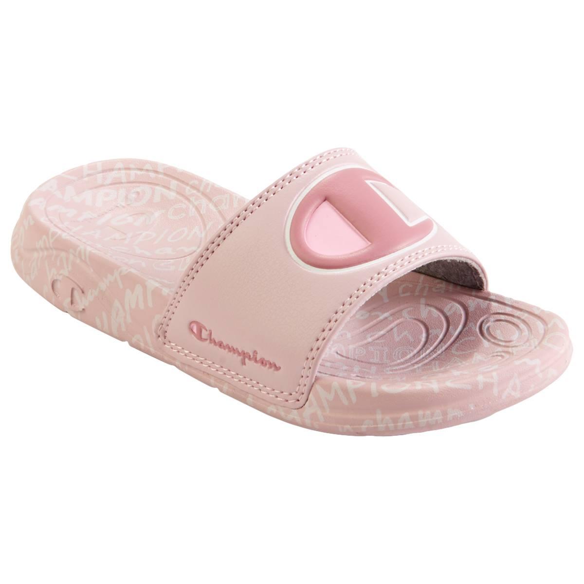 Big Girls Champion® Mega Script Repeat H Athletic Slide...
