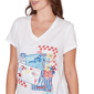 Womens Ruby Rd. Set Sail Short Sleeve Postcard Graphic Tee - image 5