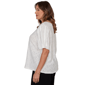 Plus Size Emaline Enchanted Bloom Short Sleeve Floral Knit Blouse - image 4
