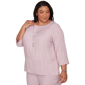 Plus Size Alfred Dunner Vintage Charm 3/4 Sleeve Blouse - image 3