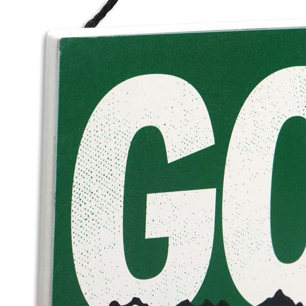 Open Road Eagles Slogan Small Hanging Wood