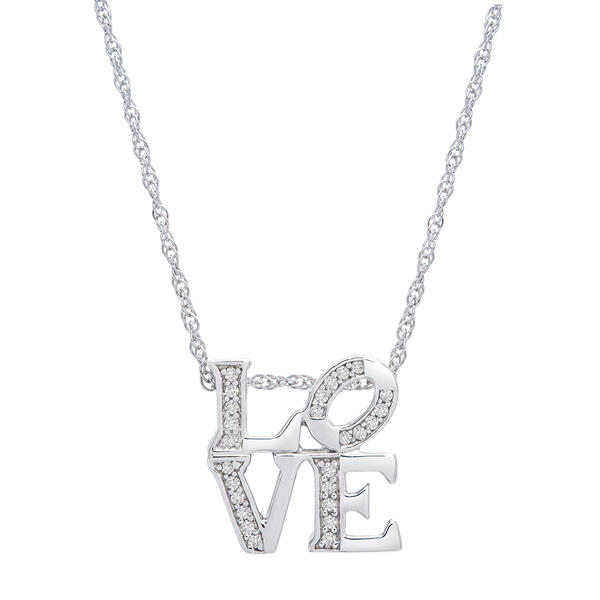 Eternal Promise&#40;tm&#41; Sterling Silver 1/10ctw. Love Pendant - image 