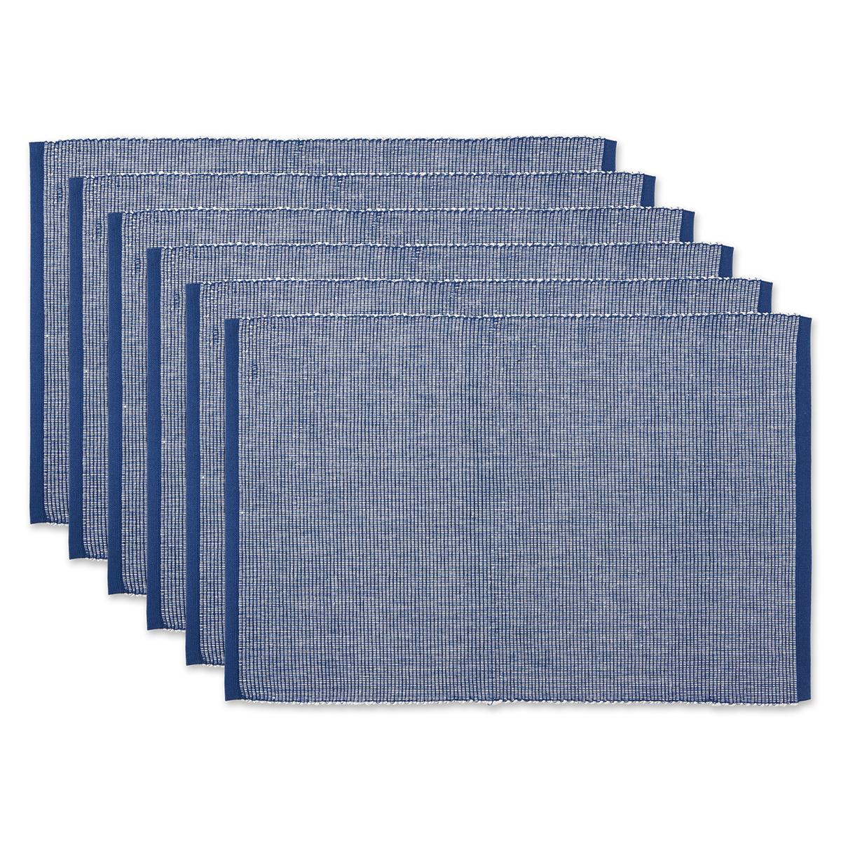 DII® Design Imports 2-Tone Ribbed Placemats - Set of 6