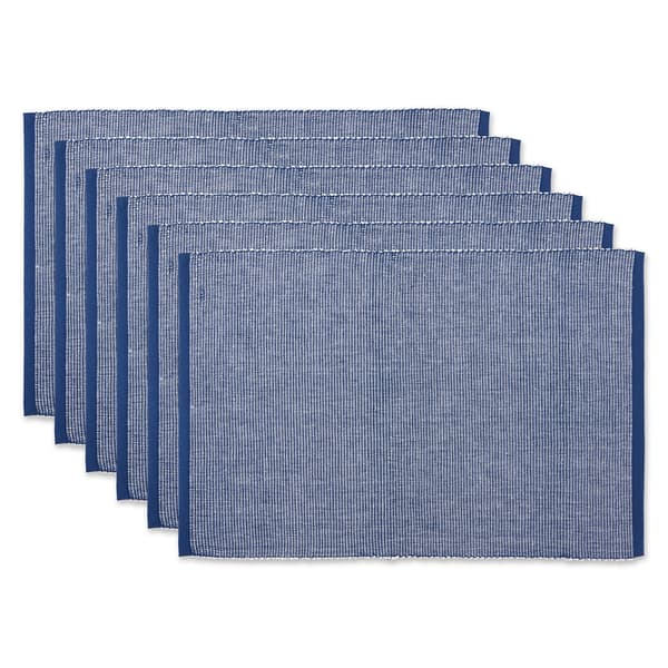 DII(R) Design Imports 2-Tone Ribbed Placemats - Set of 6 - image 