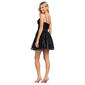 Juniors Blondie Nites Glitter Spaghetti Strap Party Skater Dress - image 3