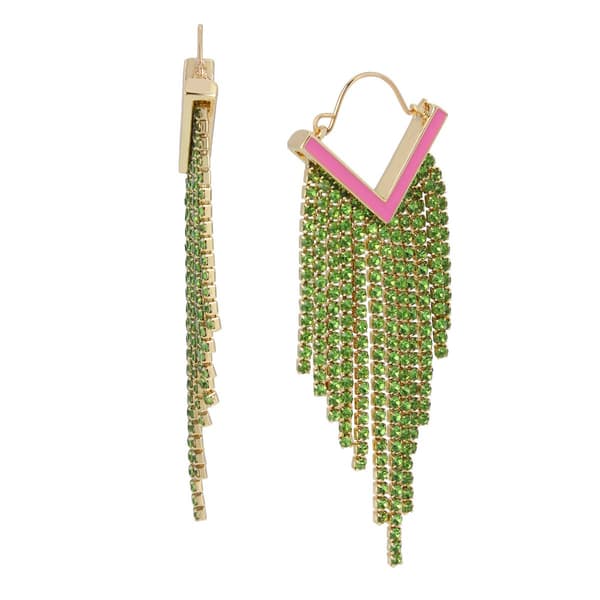 Steve Madden Rhinestone Chandelier Earrings