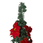 Northlight 6ft. Pre-Lit Slim Poinsettia Pop-Up Christmas Tree - image 3