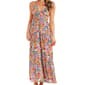 Juniors Angie Smocked Bodice V-Neck Floral Tier Maxi Dress - image 4