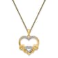Diamond Classics&#40;tm&#41; 14kt. Gold Hearts Pendant Necklace - image 1