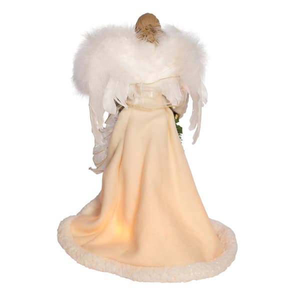 Kurt S. Adler 16in. Ivory and Grey Angel Tree Topper