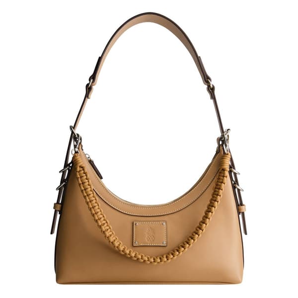 Tommy Bahama Debossed Logo Zip-Top Hobo Bag - image 
