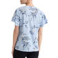Petite Jones New York Short Double Ruffle Sleeve Floral Blouse - image 2