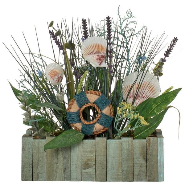 Seashell Coral Onion Grass in Pot - image 