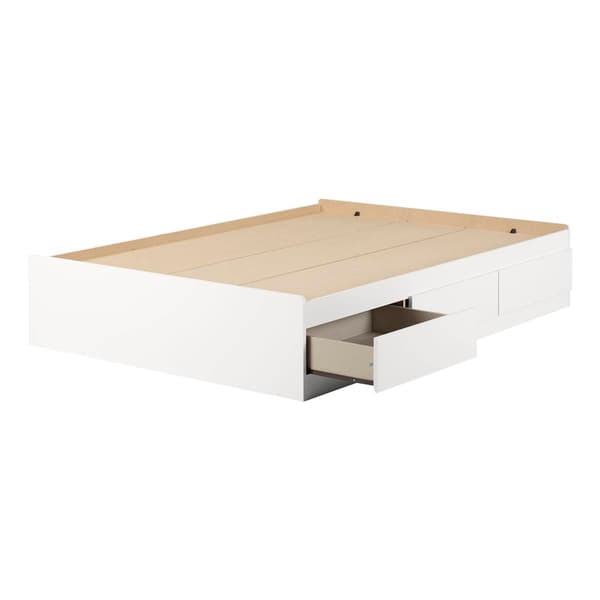 South Shore Fusion Pure White Full Mates Bed w/ 3 Drawers - image 