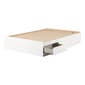 South Shore Fusion Pure White Full Mates Bed w/ 3 Drawers - image 1