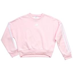 Girls (7-16) adidas(R) 3-Stripe Crew Neck Sweatshirt