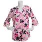 Womens Kasper 3/4 Sleeve Split Neck Floral Blouse - image 1