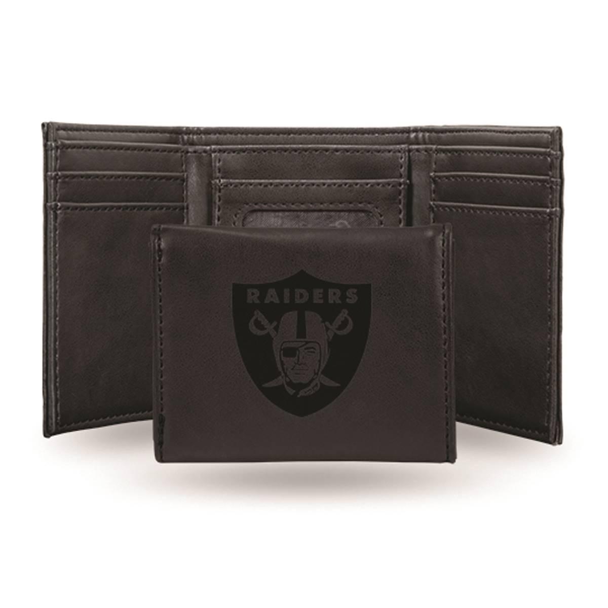 Mens NFL Las Vegas Raiders Faux Leather Trifold Wallet
