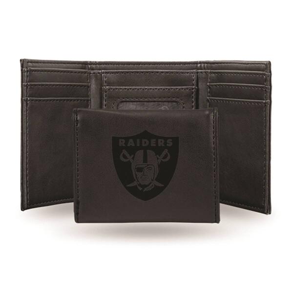 Mens NFL Oakland Raiders Faux Leather Trifold Wallet - image 