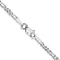 Unisex Gold Classics&#8482; 2.25mm. 14k White Gold Flat Figaro Necklace - image 3