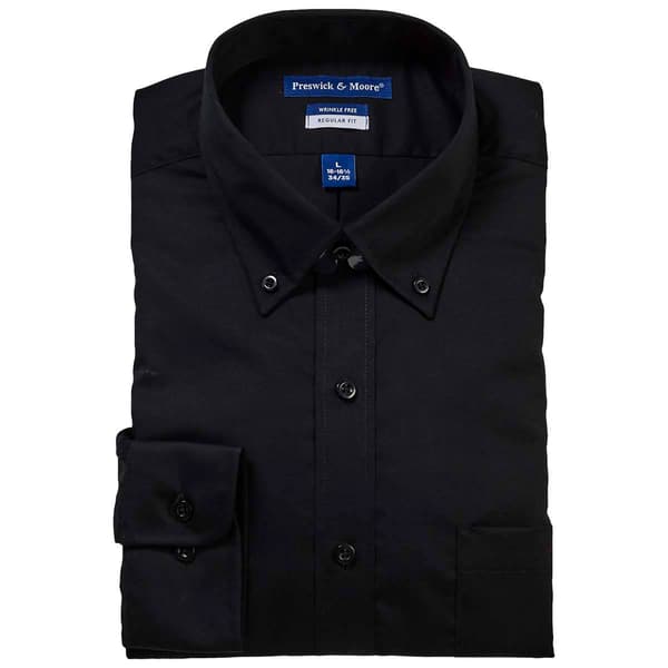 Mens Preswick & Moore Regular Fit Stretch Dress Shirt - Black - image 