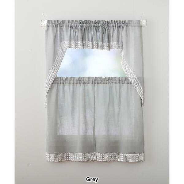 Salem Woven with Daisy Chain Lace Valance - 60x12