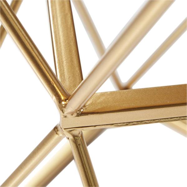 9th & Pike® Gold Glam Metal Accent Table