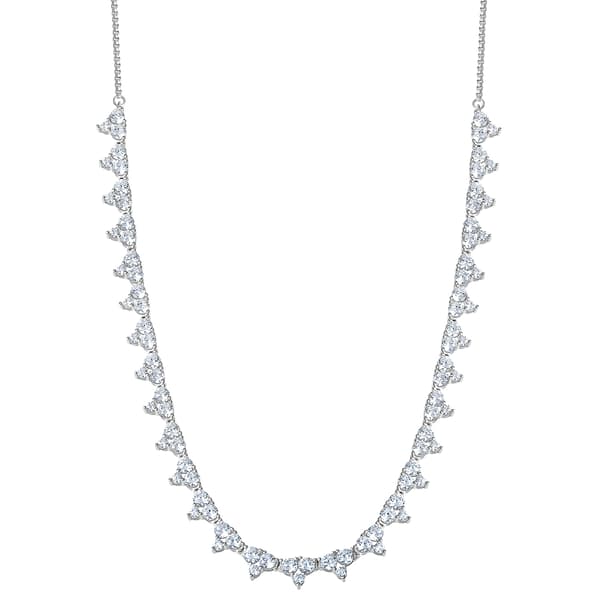 Splendere Sterling Silver Cubic Zirconia Necklace - image 