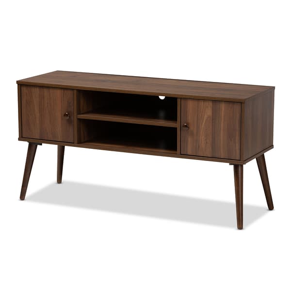 Baxton Studio Alard 2 Door Walnut TV Stand - image 