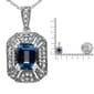 Haus of Brilliance Sterling Silver Blue Topaz Pendant Necklace - image 5
