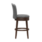 HH2 Home Edenwood Grey Bar Height Swivel Stool with Tufted Back - image 4