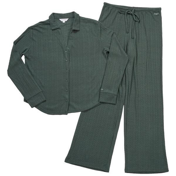 Womens Danskin Winter Pointelle Pajama Set - image 