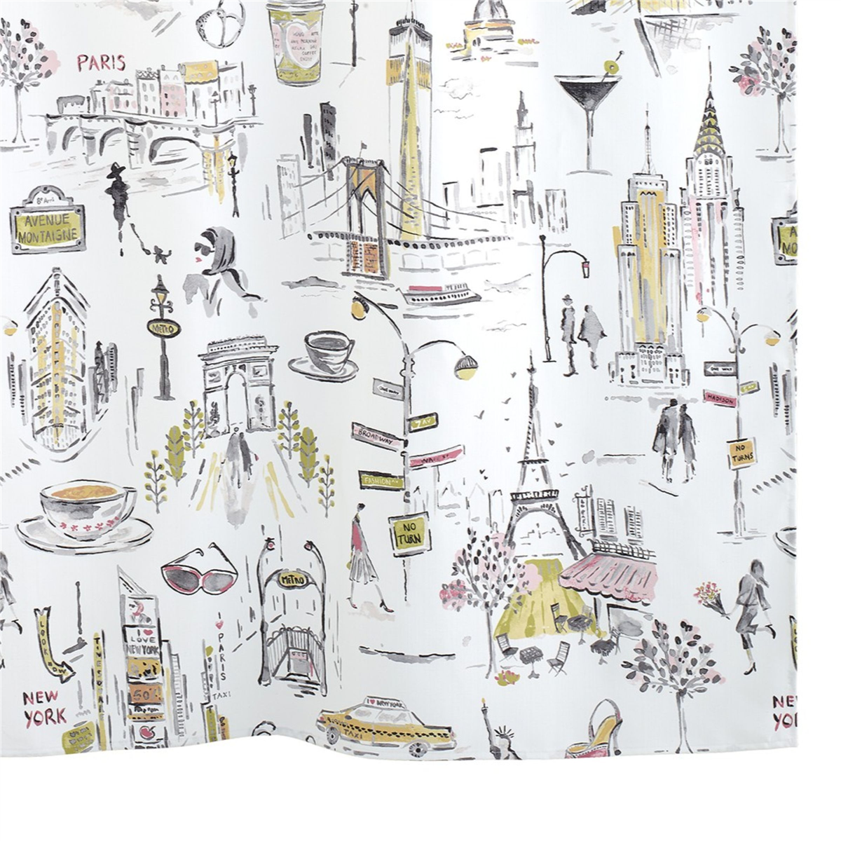 Nicole Miller City Girl Shower Curtain