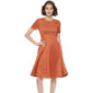 Womens Calvin Klein Short Sleeve Suede Fit N Flare Dress - image 1