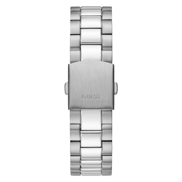 Mens Guess Silver Coin Edge Bezel Watch - GW0265G7